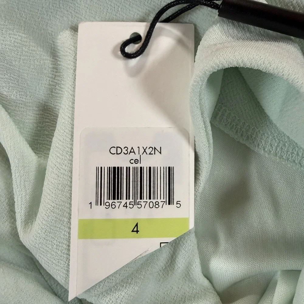 Calvin Klein Dress Women's Size 4 Mint Green Ring Waist Sheath Stretch NWT - Picture 7 of 10